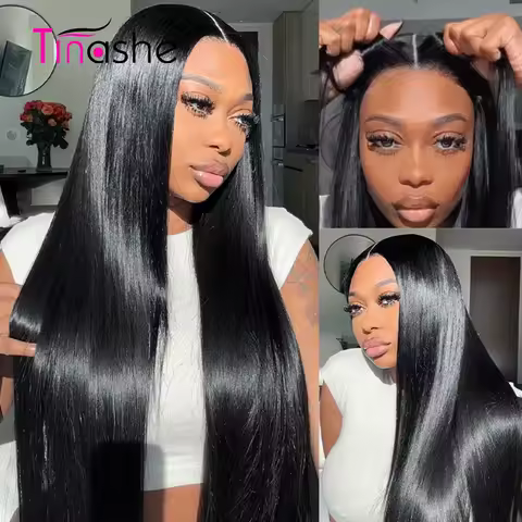 Tinashe Ready To Go Lace Front Human Hair Wig Pre Plucked Bone Straight Lace Front Wig 180 250 Density 13x6 HD Lace Frontal Wig