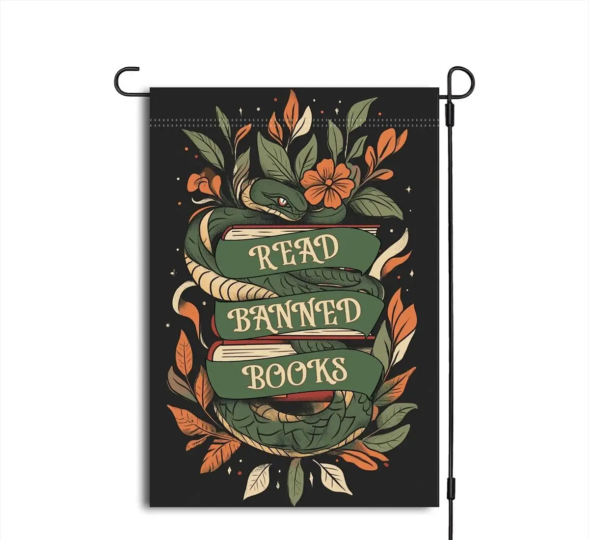 Read Banned Books Garden Flag, Social Justice Yard Flag, Library Flag, Banned Books Flag, Community Garden Flag, Gift For Bo WWP