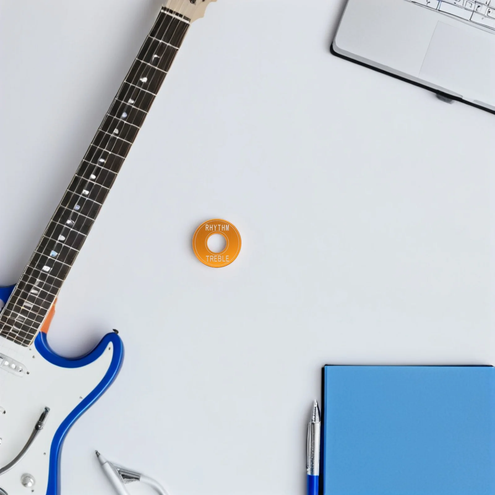 

2Pcs Electric Guitar Toggle Switch Washer Plate Gold Rhythm Treble Rings Gaskets Metal Instrument Parts Accessories