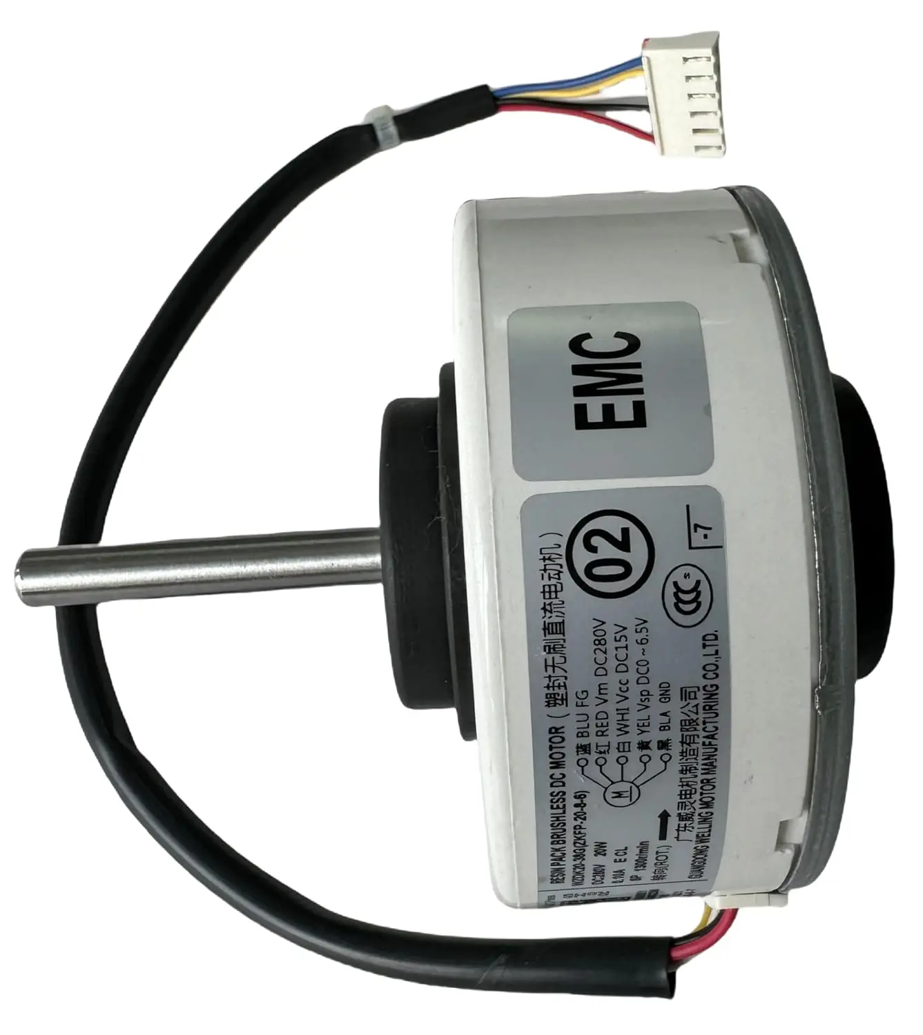 Air Conditioning Motor WZDK20-38G (ZKFP-20-8-6) DC Brushless Fan Motor, 20W Inverter Air Conditioner Brushless DC Motor