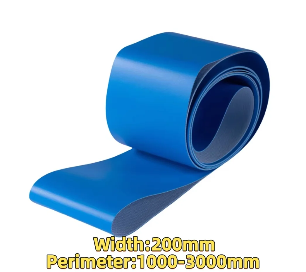 Width:200mm  Food Grade Blue PU Conveyor Belt Industrial Belt