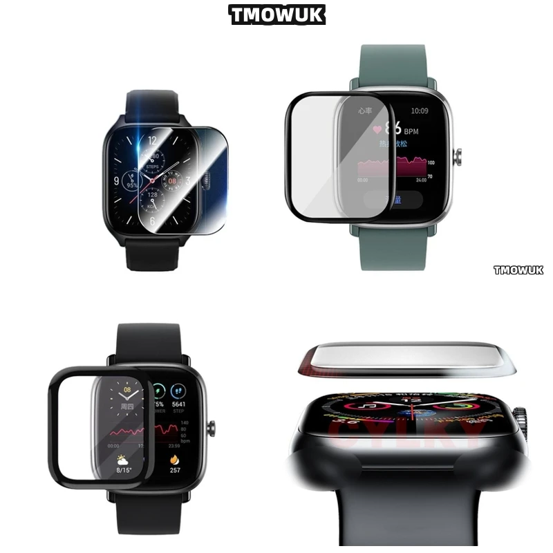 

For Amazfit BIP 3 5 6 U Pro Active Unity GTS 2E 2 3 4 MINI, Remarkable Soft Flexible Screen Protector With Full Coverage