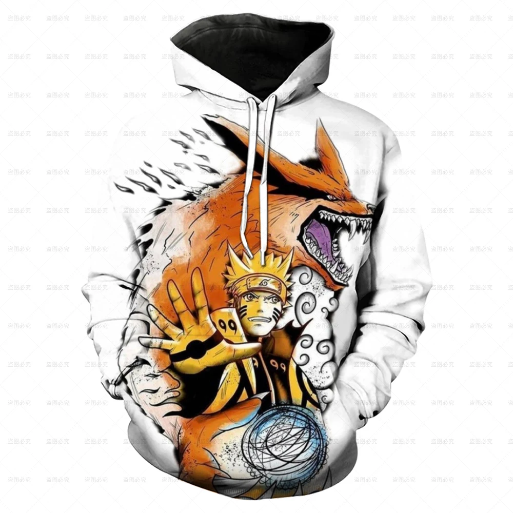 2024 New Naruto Hoodie Animation Kids 3D printed fashion sweatshirts Boys girls Kids pullovers street wear coats 3-14 years old