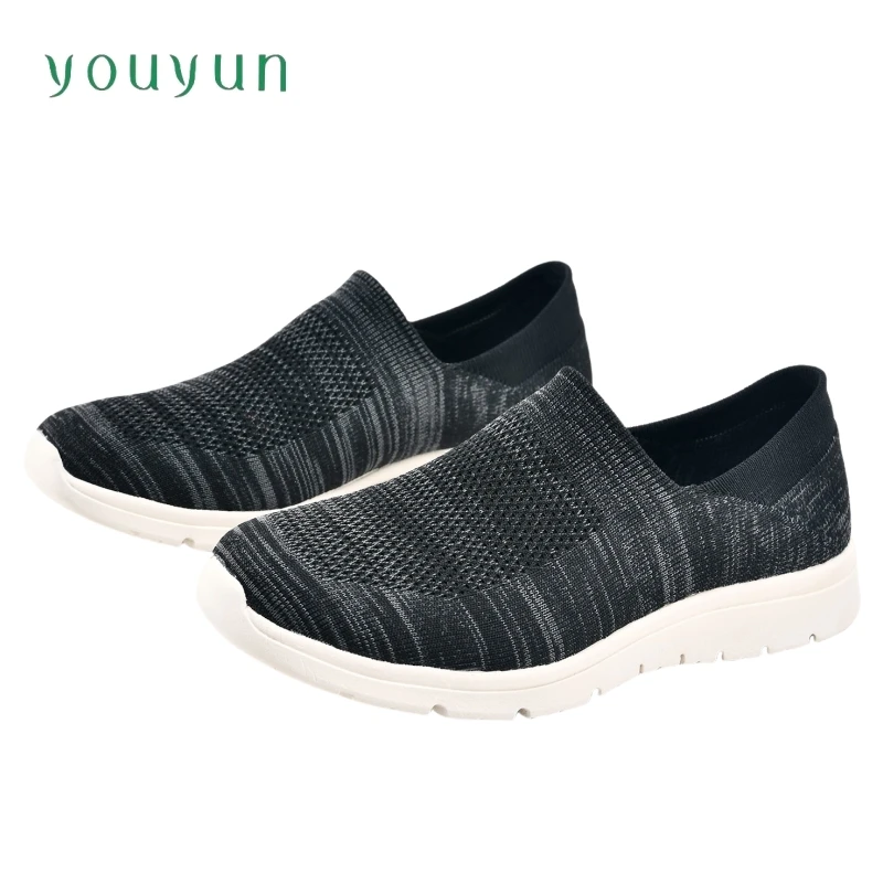 Summer Flying Woven Mesh Upper Breathable Sock cover shoes Morning Exercise Middle aged and Elderly Casual Unisex Walking Shoes