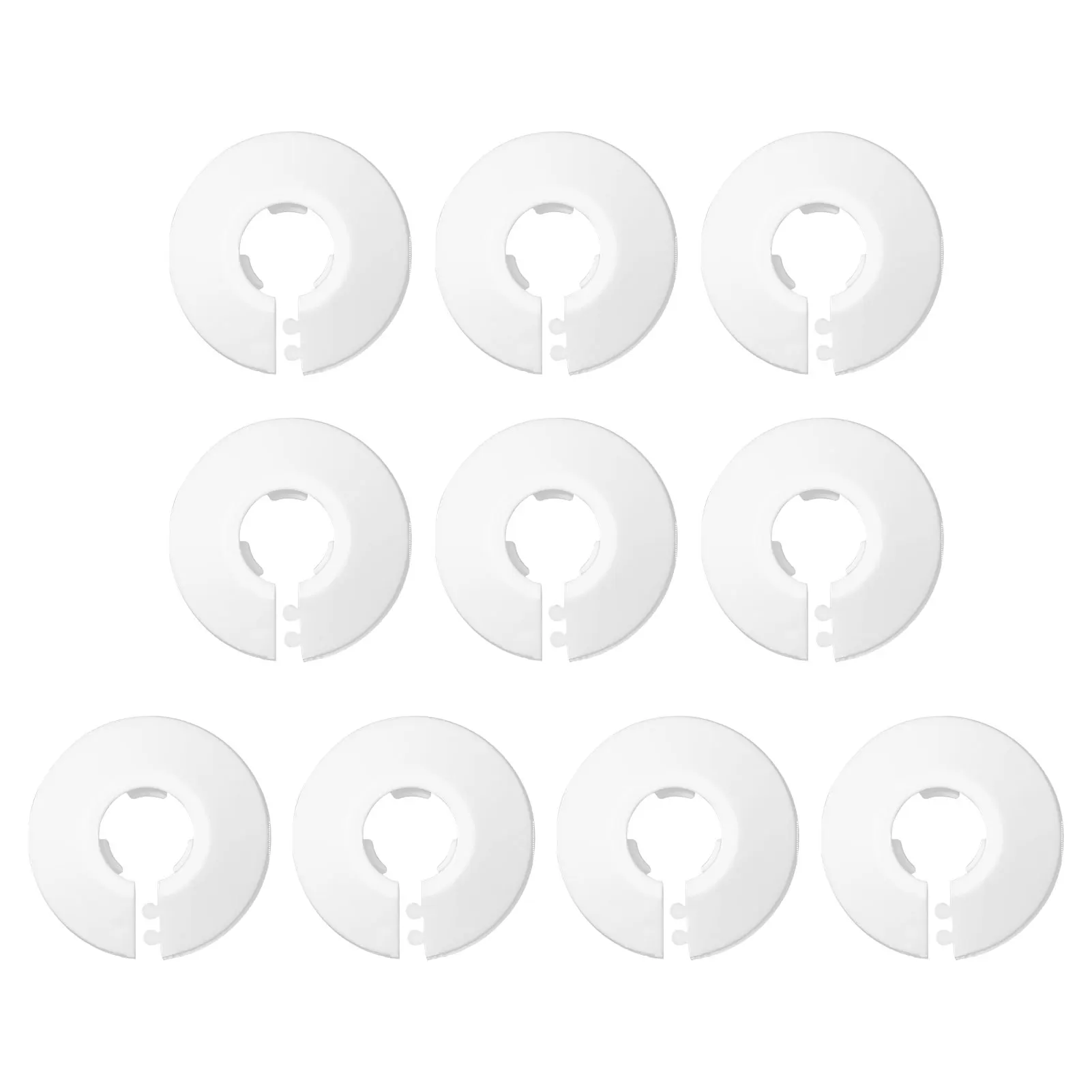 10 pçs válvula de ângulo branco pp decorativo fácil instalar durável casa manga duto torneira prático encanamento colarinho radiador tubo capa