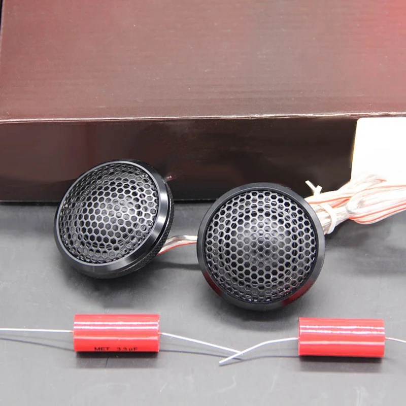 PUZU Car Audio Speaker 25Mm ASV Silk Dome Tweeter With Aluminum Case 91DB Sensitivity 120W Speakers Auto Stereo Speakers