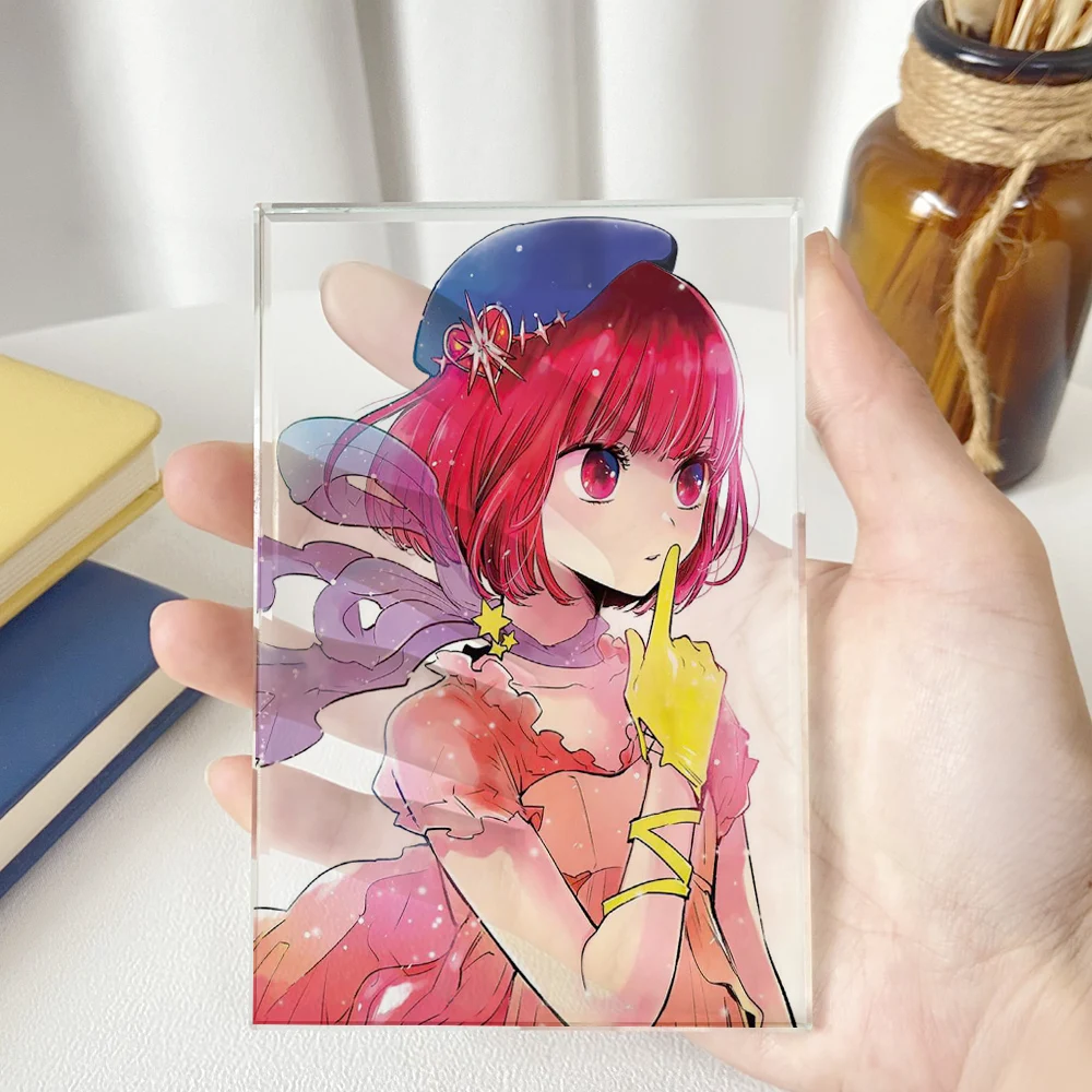 Anime Oshi no Ko Hoshino Ai Hoshino Akuamarin Hoshino rubii Cosplay Crystal Stand Display Model Desktop Decoration Gift