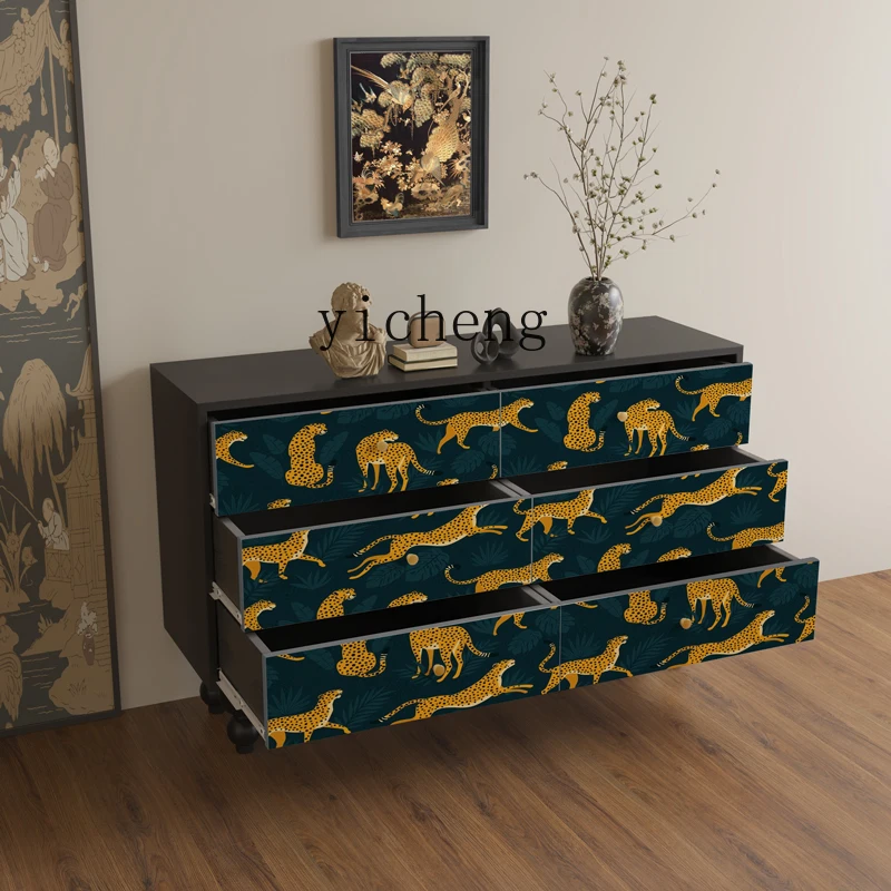 

FY1 Solid Wood Six-Drawer Bedroom Home Living Room Chest of Drawers Wall-Mounted Chest