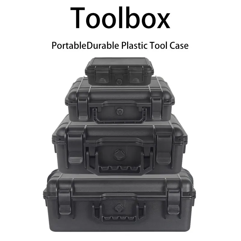 Protective Hard Case,Portable Rectangular Outdoor Toolbox,Photography Storage box,Durable Plastic Tool Case With Secure Latches