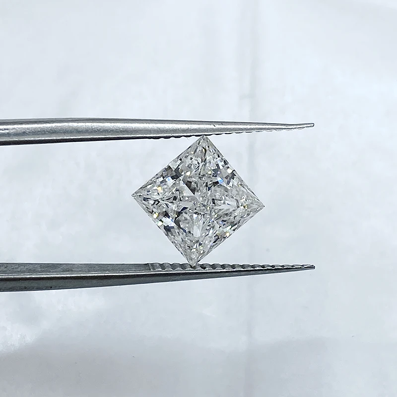 0.9-2ct Princess Cut Lab Grown Diamonds HPHT CVD Loose Diamond VS1-VVS DE Color IGI Certificate