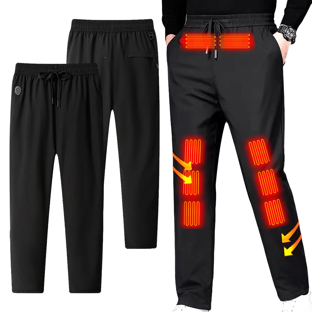 

10 Heating Zones Outdoor Winter Heating Trousers USB Sports Thermal Motorcycle Pants Winter Thermal Hiking Pants for Men Women