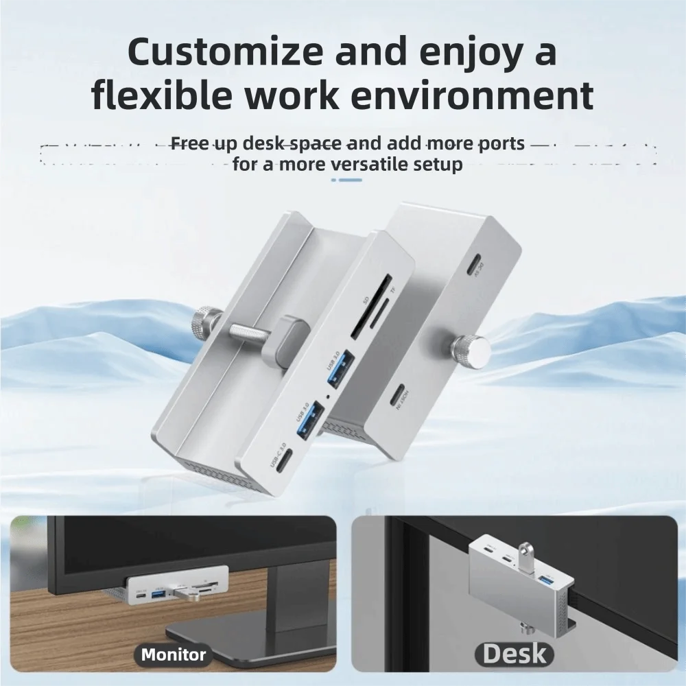 USB3.2/3.0/2.0 USB HUB Clamp 5Gbps Power Supply USB Splitter Adapter Universal External Multi Splitter External Connectivity