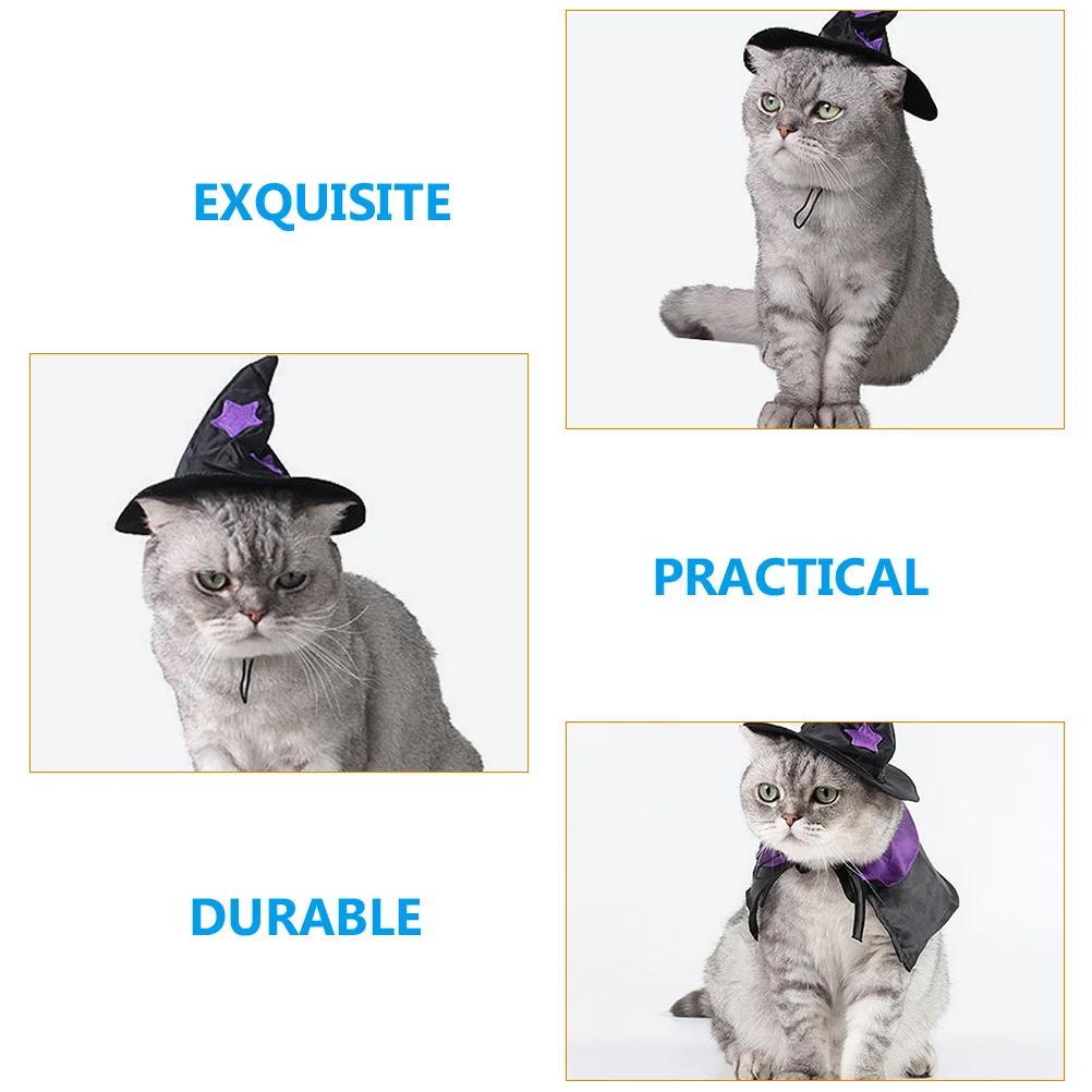 

Small Pet Witch Hat Black Decorative Pet Costume Accessory Halloween Festival Hat for Cat Dog Party Photography Prop