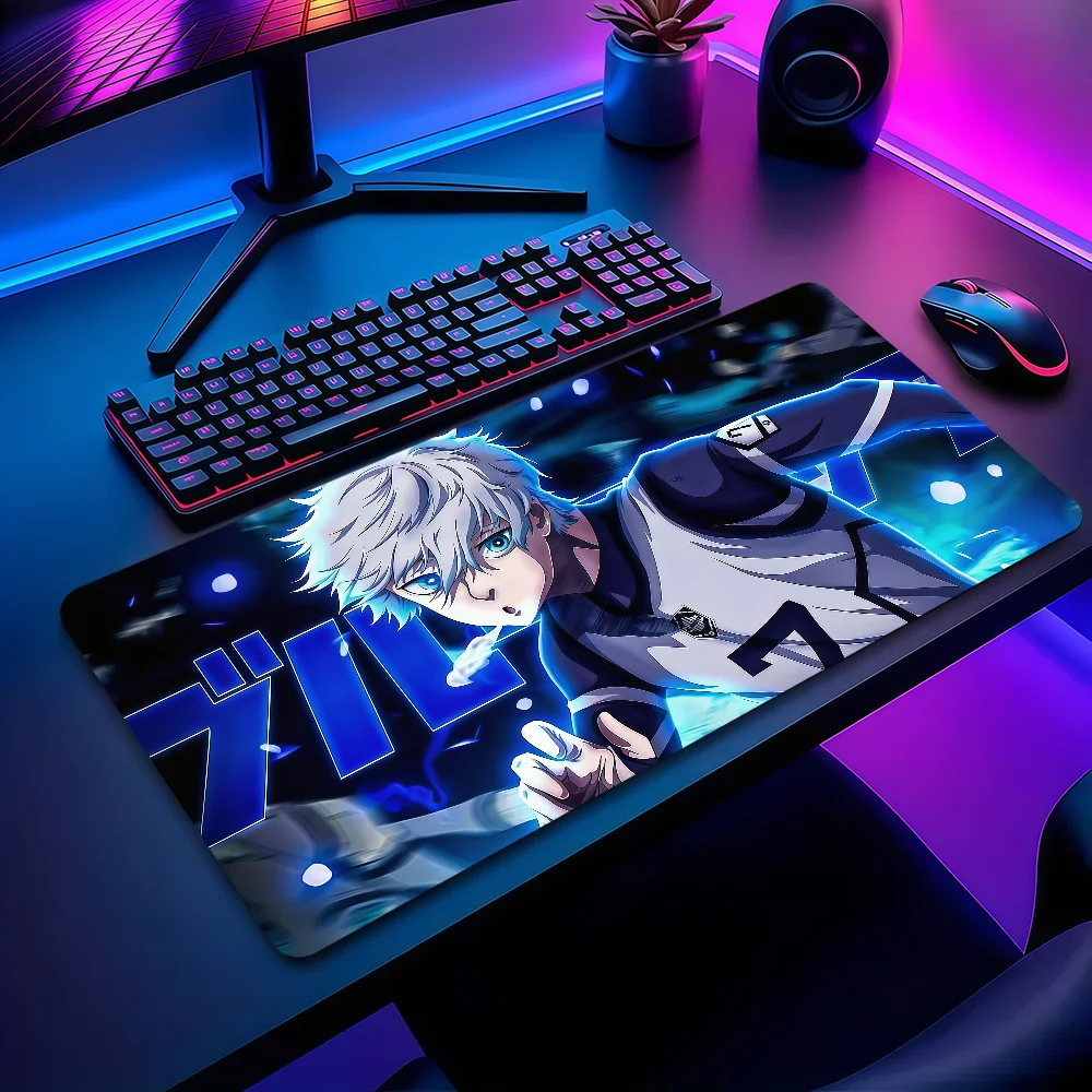 Anime Blue Lock Mouse Pad Large Non-slip Lockedge Desktop Computer Desk Mat Keyboard Writing MousePad Office Gamer Student Gift