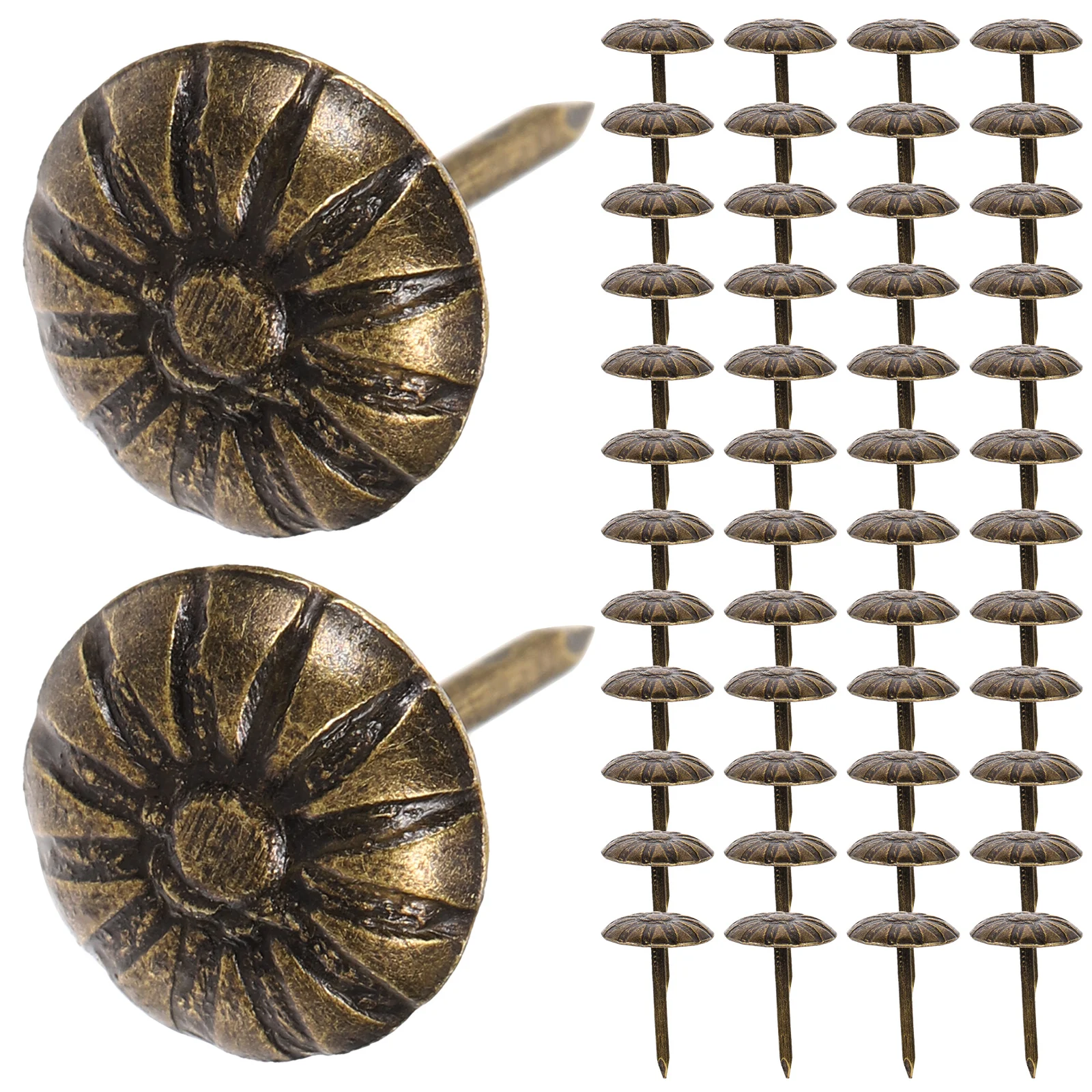

300pcs Upholstery Nails Retro Decorative Tacks for Sofa Furniture DIY Vintage Soft Bag Hardware Iron Thumb Push Pins