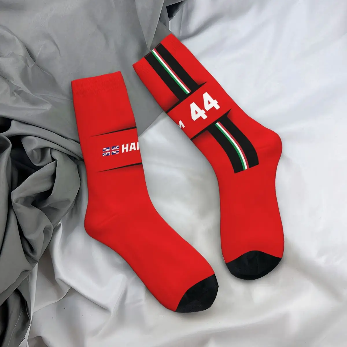 F1 2025 - #44 Hamilton Socks Harajuku Super Soft Stockings All Season Long Socks Accessories for Man\'s Woman\'s Gifts
