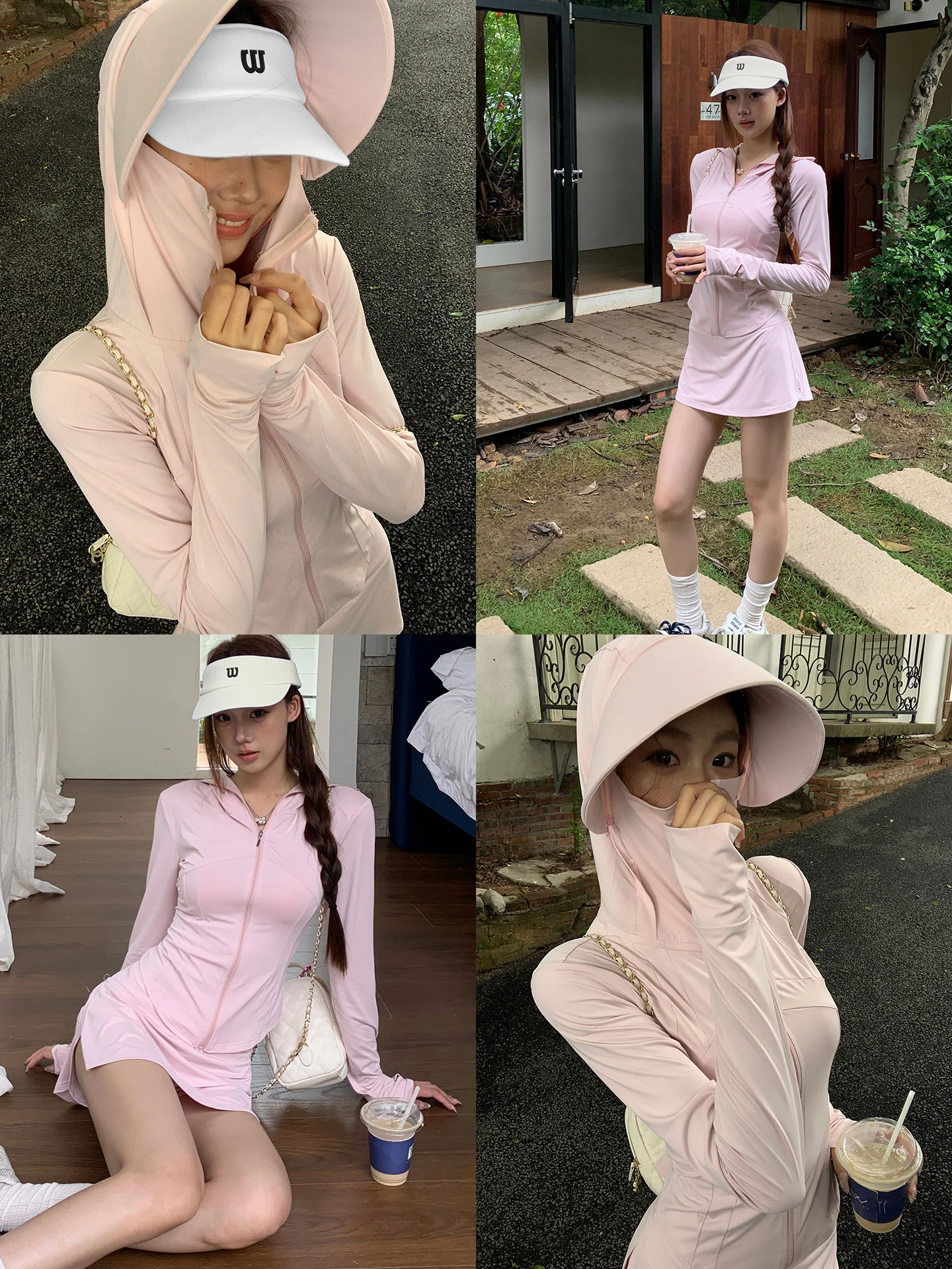 

G Sle, женская повседневная одежда с защитой от ультрафиолета, розовая верхняя одежда, дышащее полиэфирное волокно, лето 2025, Новое поступление