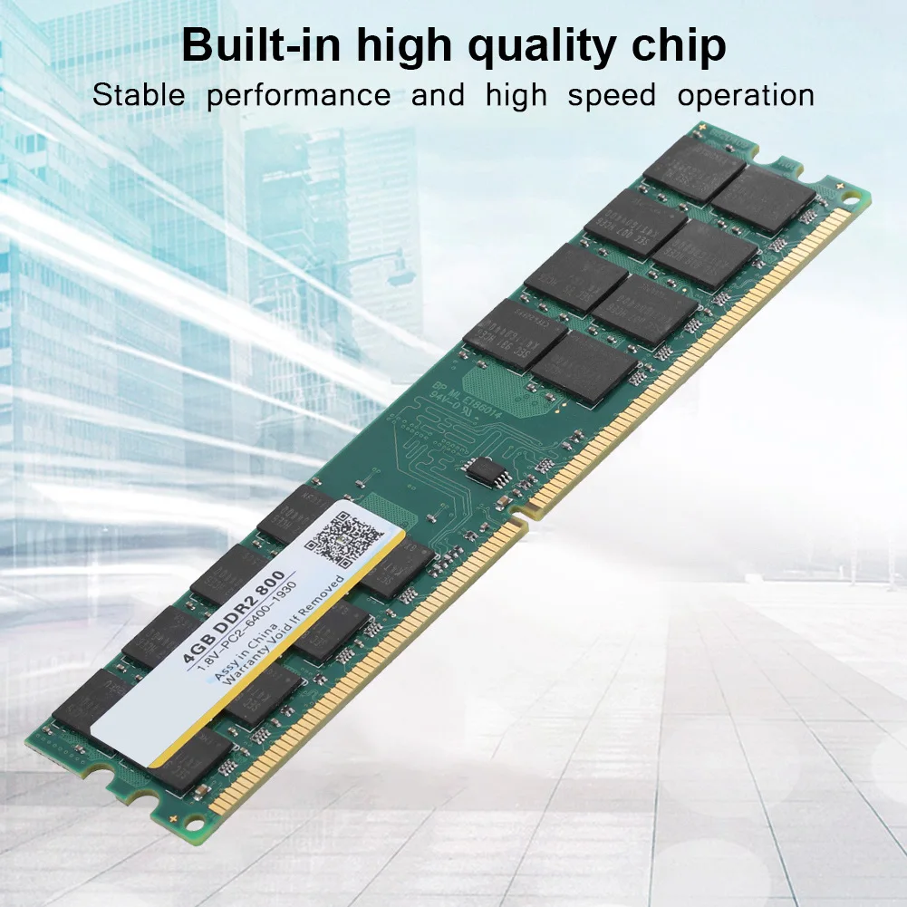 Xiede 800MHZ 4G 240pin  Memory Designed for DDR2 PC2-6400 Desktop Computer for AMD 1.8V Desktop  DDR2 Desktop Memory DDR2