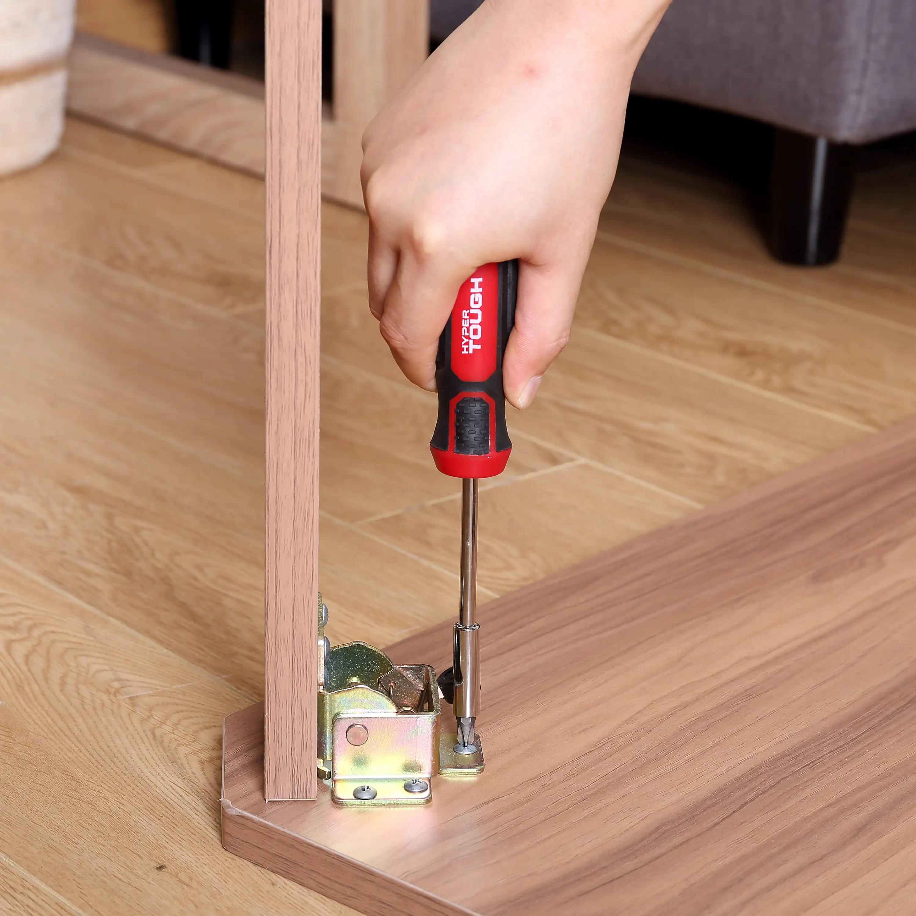 45点入り家庭用修理ツールセット（ハサミ、六角レンチなど）、新品、快適な持ち心地のハンドル付き