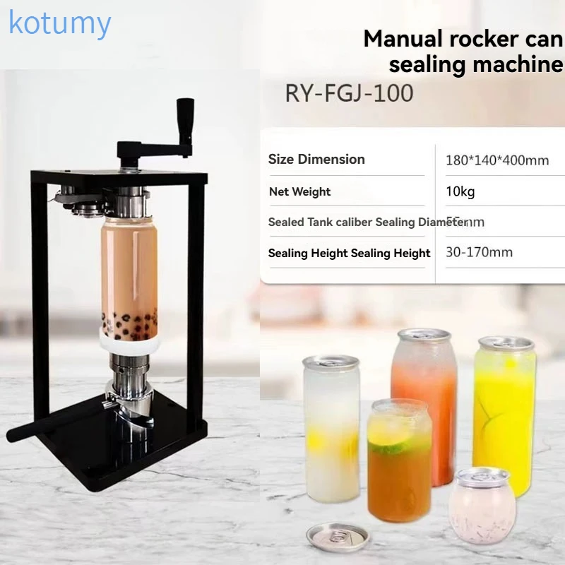 Commercial Manual Sealing Machine Disposable Beverage Cake Packaging PET Milk Tea Can Lid Hand Closing Tool