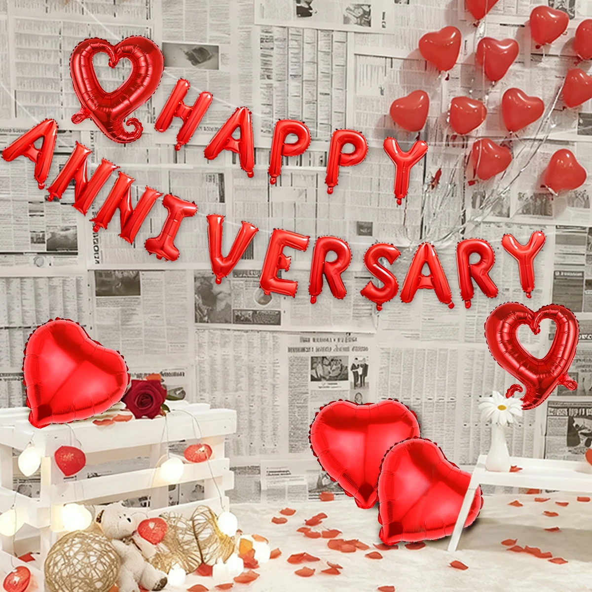 مجموعة هدايا الذكرى السنوية مكونة من 28 قطعة، مناسبة للذكرى السنوية وعيد الحب وأعياد الميلاد