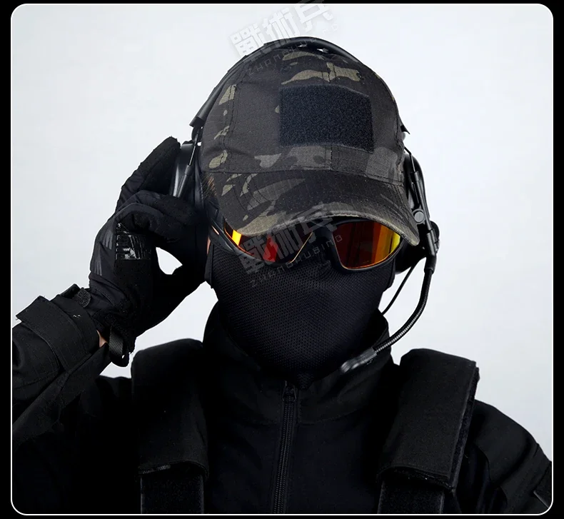 

Shooting Tactical Set Pickup Noise Reduction Tactical Headphones Breathable Mask Riot Goggles