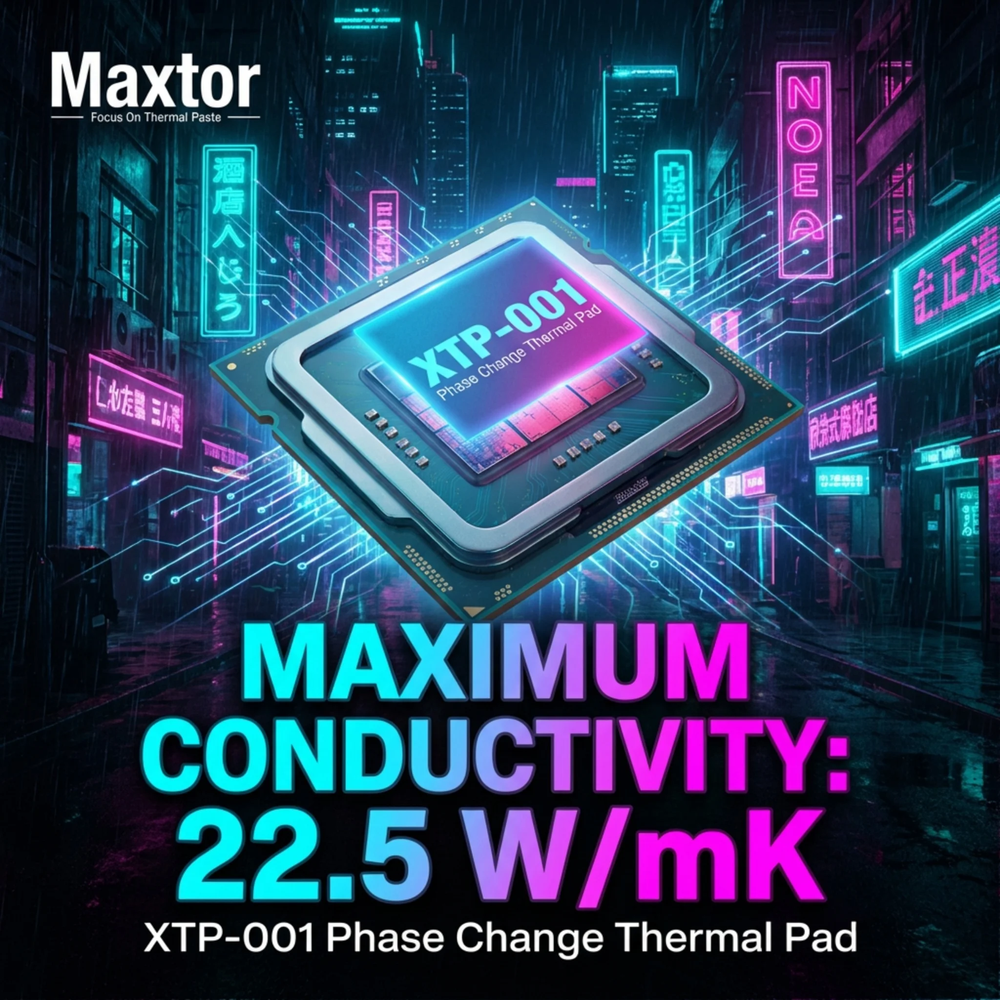 

Maxtor 22.5W/mK Phase Change Thermal Pad 0.25mm Silicone Heatsink for PC Desktop CPU GPU VRAM Processor Cooling
