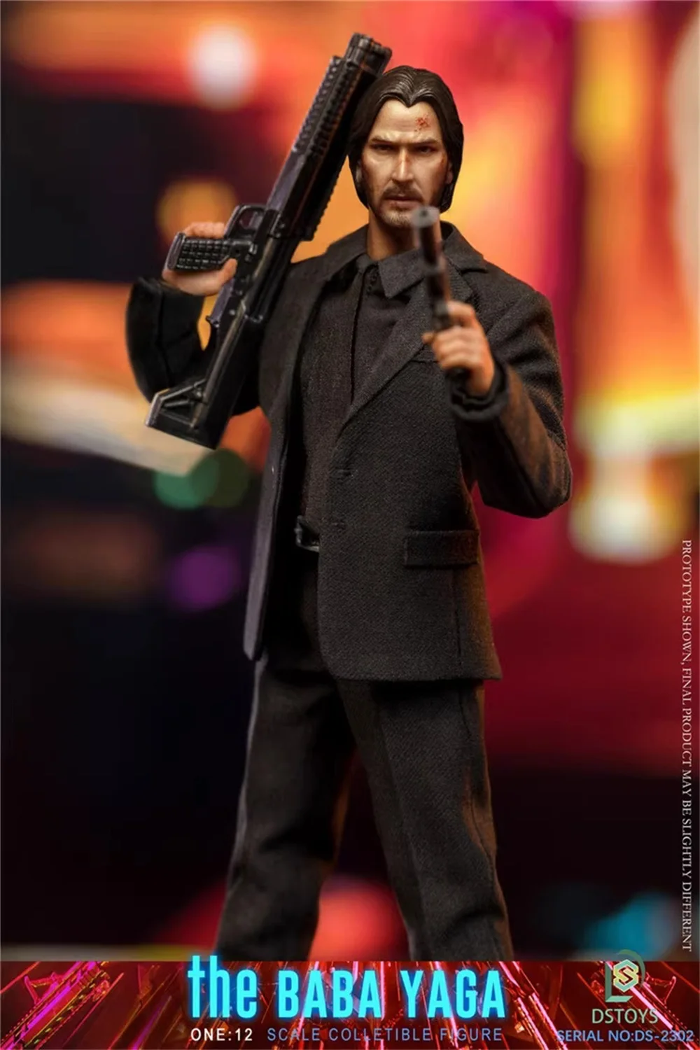 

1/12 DSTOYS DS-2302 Handsome Guy Man Keanu Reeves with 2 Head Quick Chase Killer Full Set Gift For Fans Collect Birthday Party