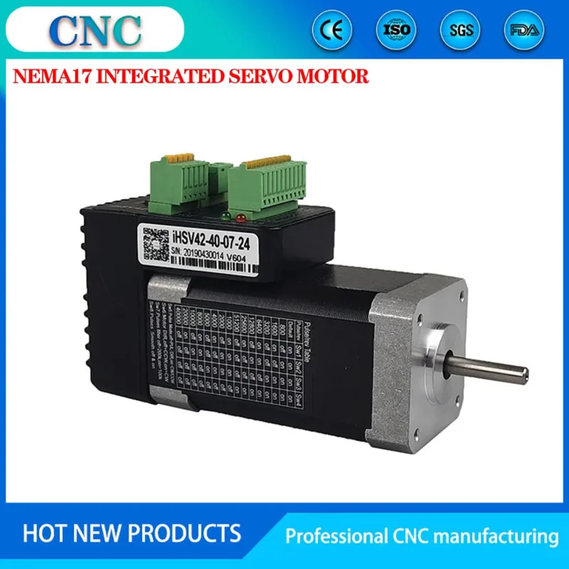 Servo motor NEMA17 / 42 JMC integrated IHSV42-40-07-24  driver 78W 0.185NM 24VDC