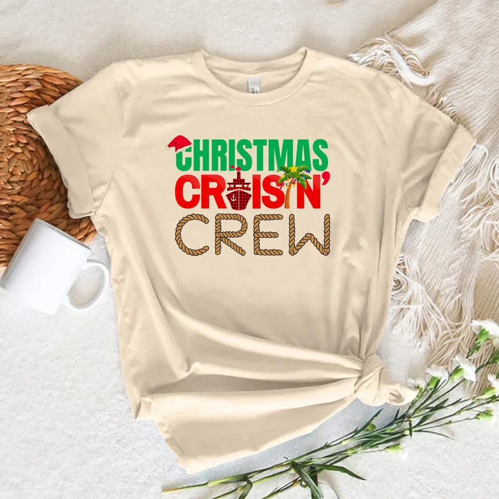 Christmas Cruise Crew t shirt female graphic University harajuku  Digital tshirt kawaii Y2k Pop Culture Gothic Graphic