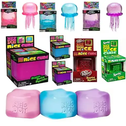 -# Squishies Nee Doh Jellyfish Squish Toy Fidget Toy, Water Sensory Soft Jelly Squeeze Stress Relief Fidget Toy