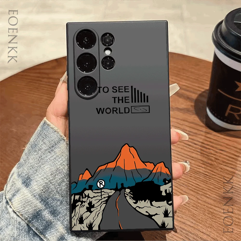 삼성 갤럭시 S24/S23/S22/S21/노트 20/10 라이트용 세계 실리콘 케이스 보기 - 슬림한 낙하 방지 TPU 커버, 패션 선물