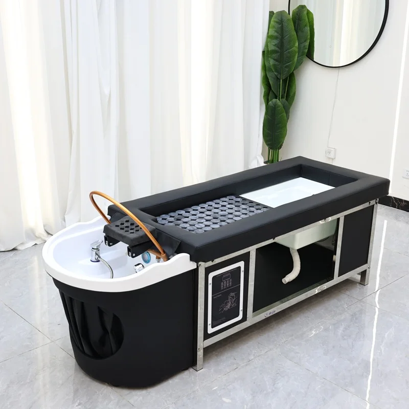Hair Salon Furniture Physical Therapy Shop Hair Washing Bed Foot Massage Shampoo Bed Moxibustion Head Spa Bed and Pedicure Bowl