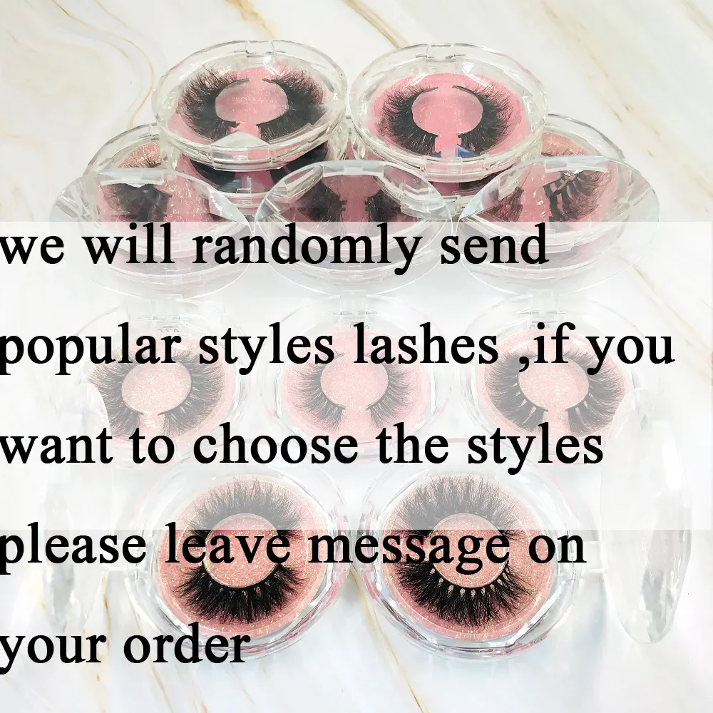 20/30/50 Pairs Messy 22-25mm Fluffy Mink Lashes Square Boxes Package Soft Handmade Cruelty Free Fake Eyelashes Wholesale Mekeup