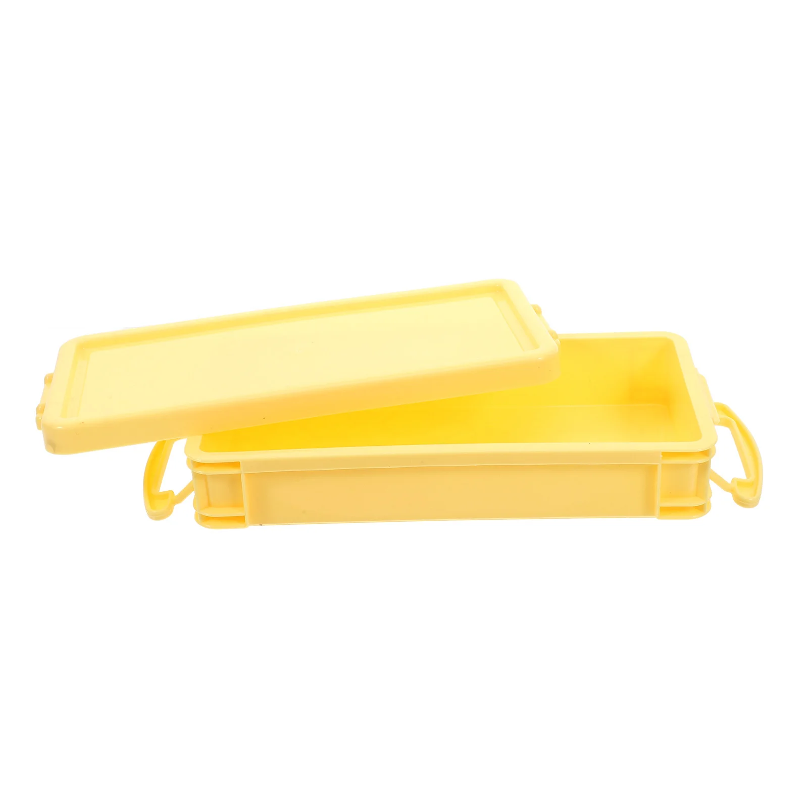 

Plastic Stackable Pencil Box Hard Plastic Pencil Case Snap Tight Lid School Desk Supplies Organizer Storage Box