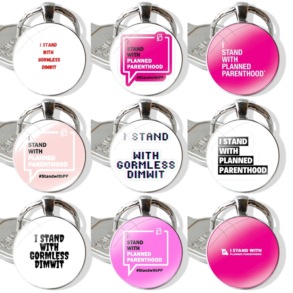 I Stand With Pp Keychain Handmade Glass Cabochon Key Ring Holder Pendant Key Chains