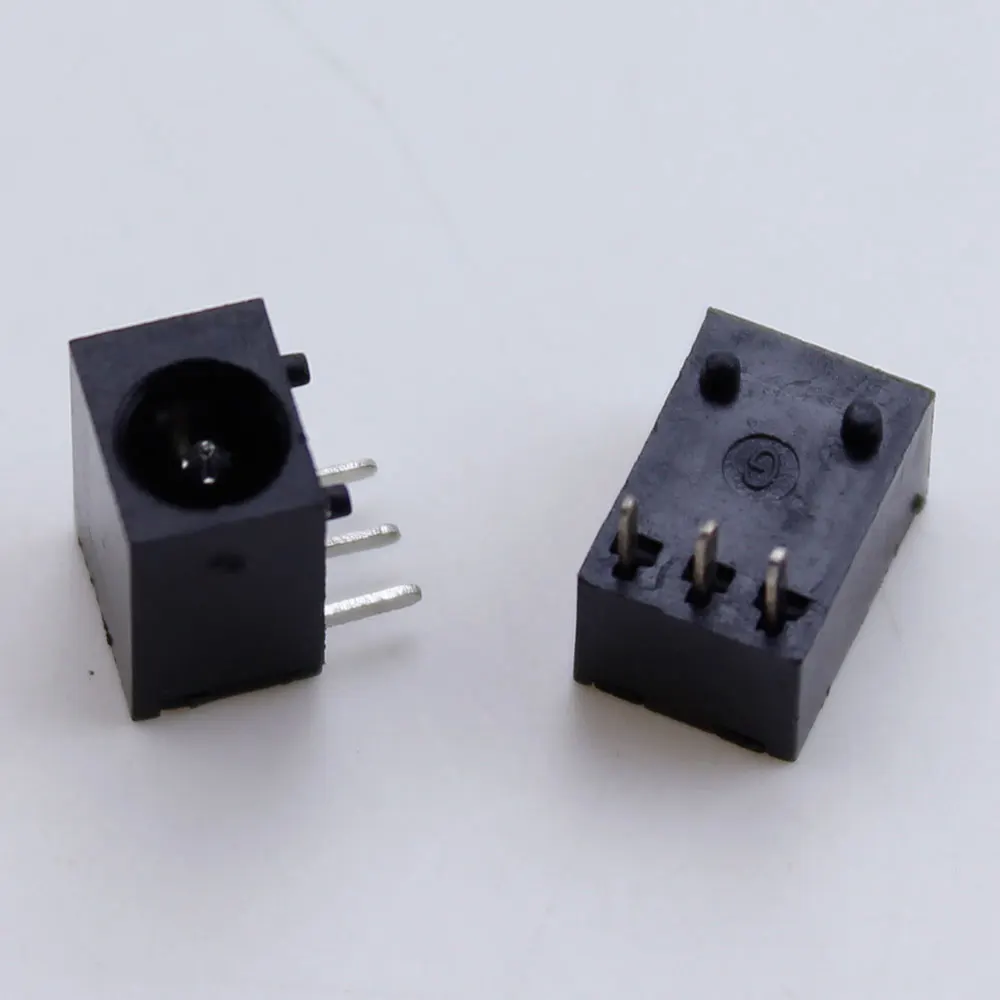 DC-003 DC 전원 잭 충전 소켓 커넥터, PCB 패널 마운트 어댑터, 3 핀 피트, 3.5x1.3mm, 3.5x1.3mm, DC003