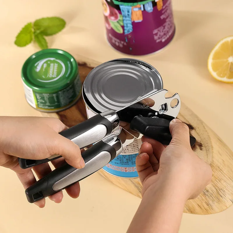 Professional Iron Manual Can Opener Multifunctional Stainless Steel Beer Handle Can Opener Kitchen Gadgets Bottle Openers Jar