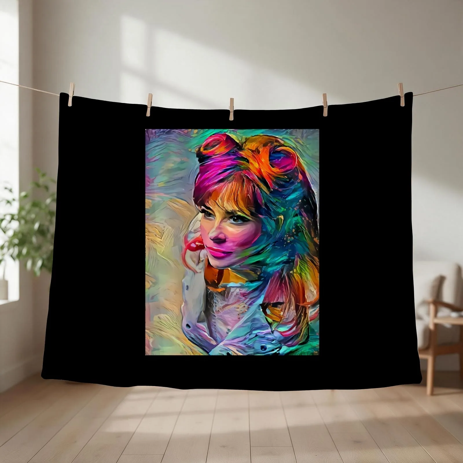 Funny Gifts Mylene Farmer Idol Gift Fot You Throw Blanket Soft Beds Softest Picnic blankets and throws Blankets