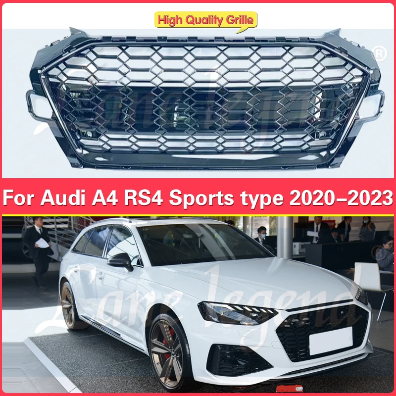 

Centre Panel Upper Grill Racing Grills for Audi A4 2020 2021 2022 2023 Front Bumper Mesh Honeycomb Car Accessories