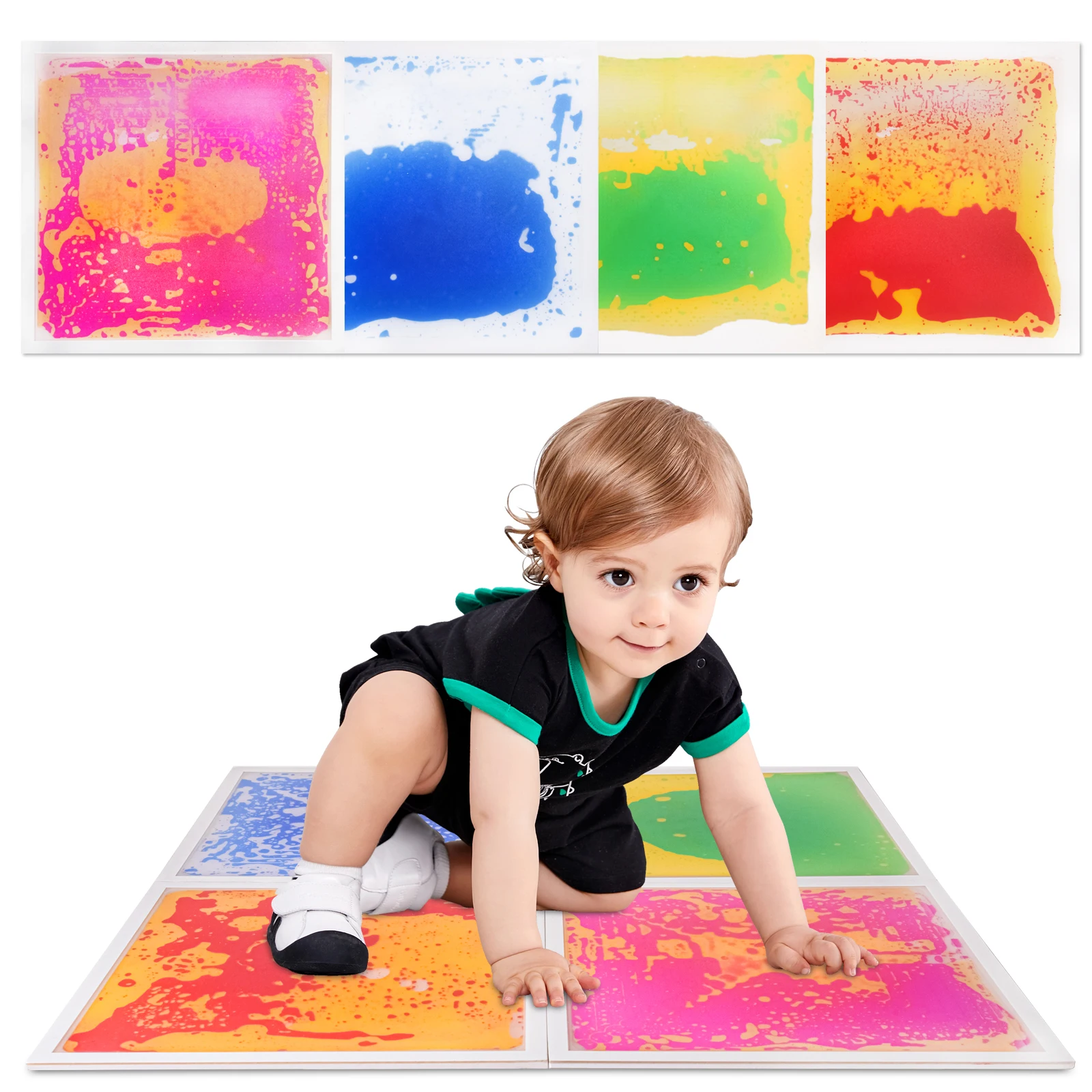 

Bestselling sensory tiles kids Sensory Liquid Floor Tiles for Playroom Sensor Tiles for Toddlers