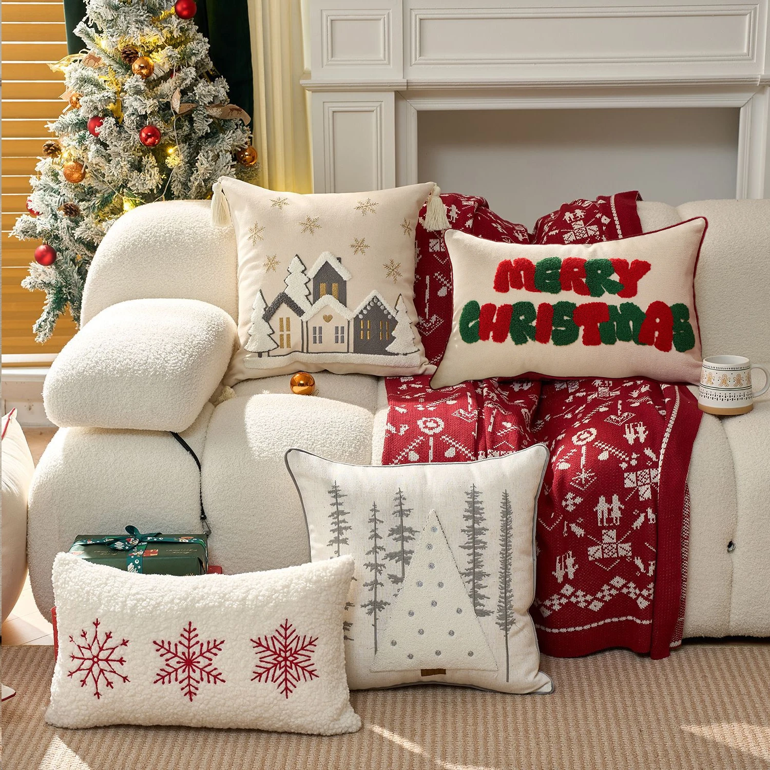 Noel Mektup Yastık Örtüsü Altı - Embroidery Xmas Decorations incelemesi ve fiyatı