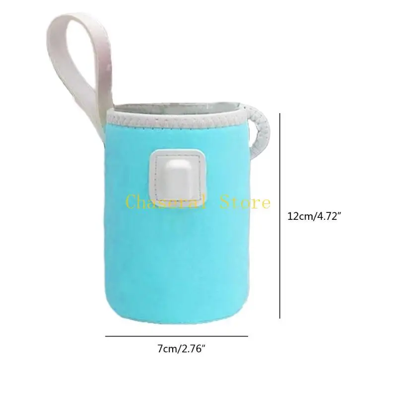 E7CE Baby Nursing Bottle Heater Milk Water Warmer Bag with Handle for Outdoor Winter Travel Milk Warmer Insulation Thermostat