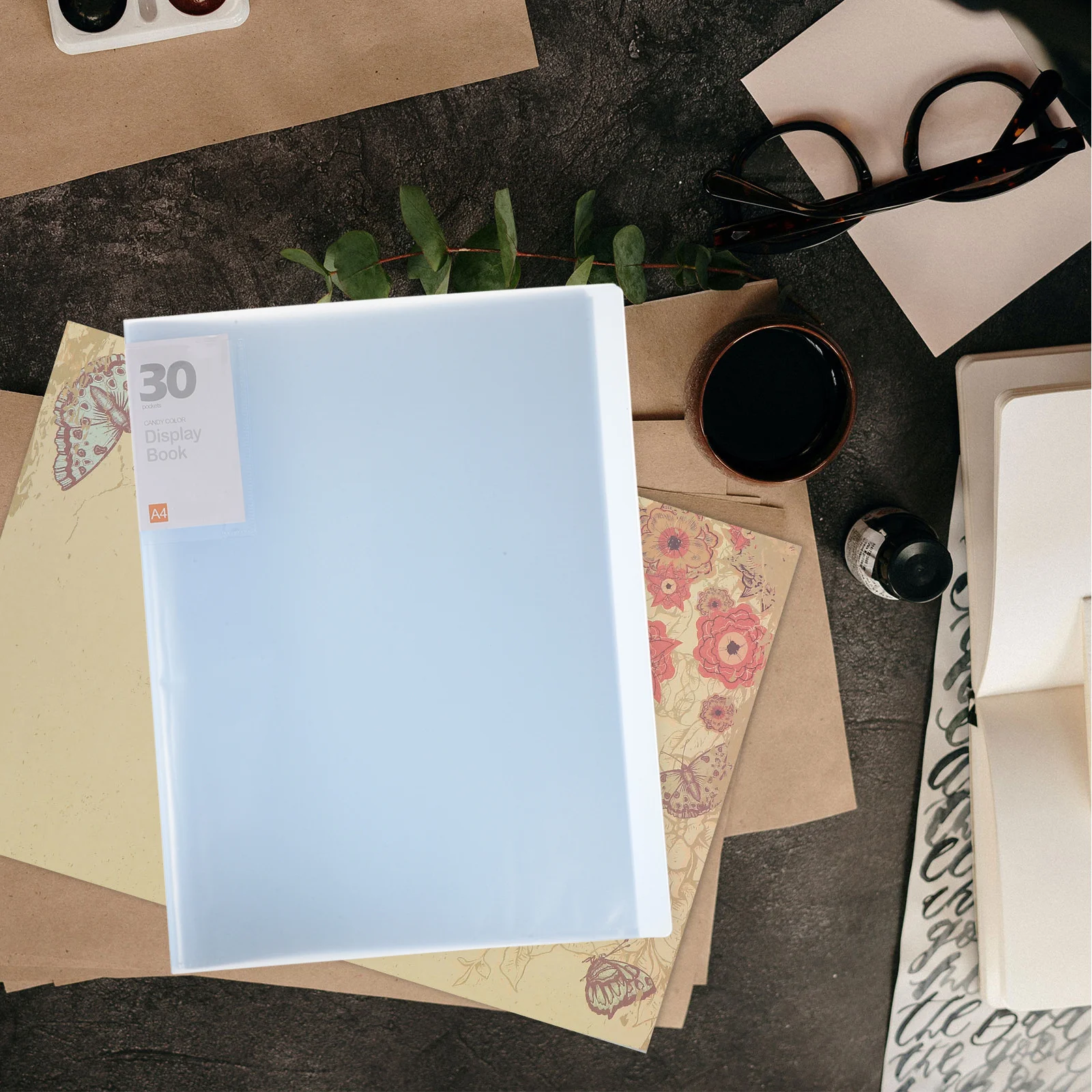 Transparent A4 Document Folder Organizer Heavy-Duty File Binder for Important Papers Sheet Music Score Household Desktop Filing