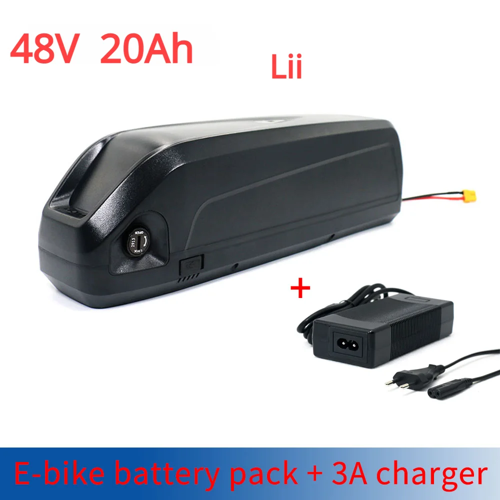 

48V 20Ah 18650 Battery Pack Hailong G65 Case for 250W-1000W EBike Motor Conversion Kit Electric Bicycle Scooters with 3A Charger