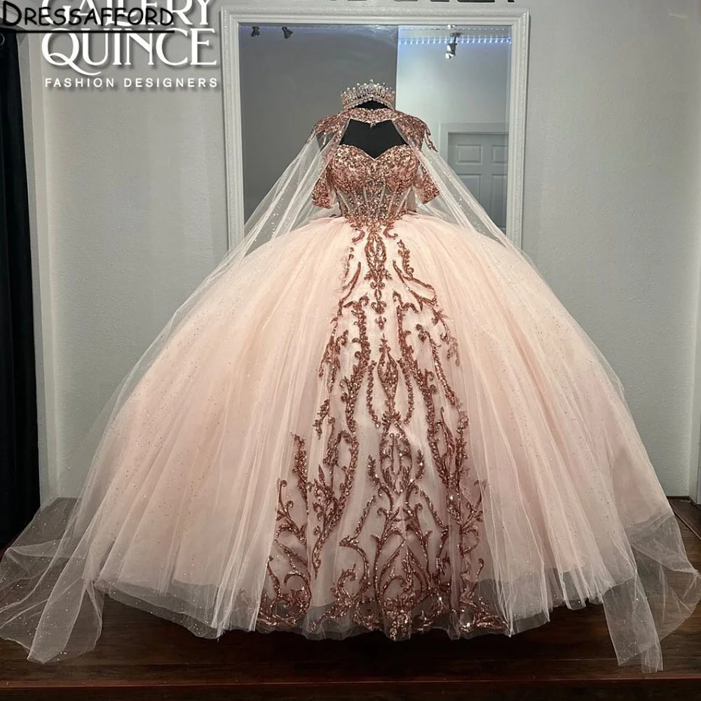 Champagne Quinceanera Dress 2024 With Bow Party Dresses Shinning Appliques Birthday Sweet 16 Dress pornos de 15 años