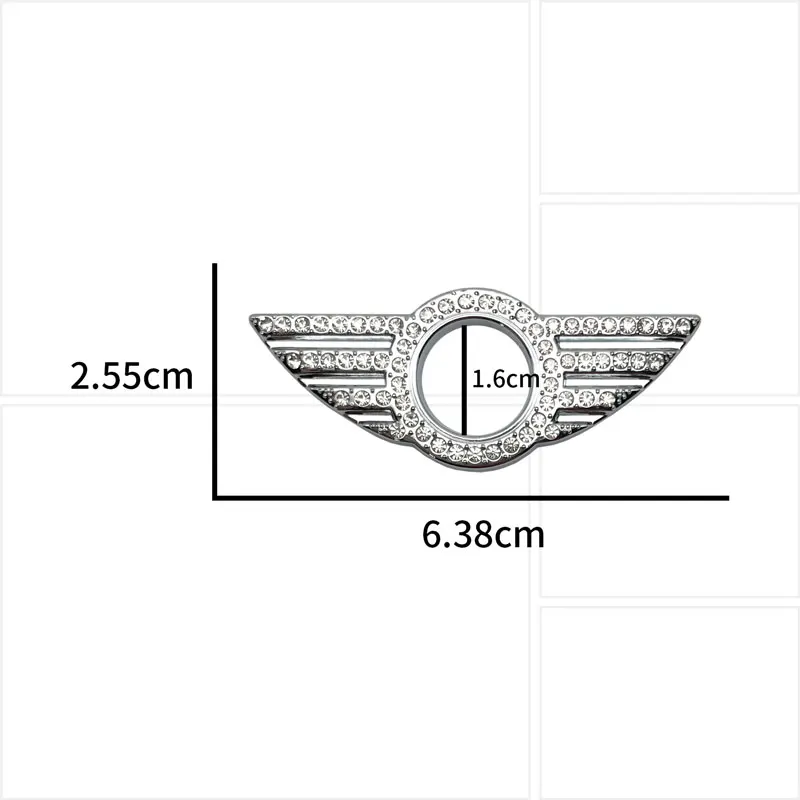 1Pcs Creative Car Decor Colorful Crystal Diamond Door Pin Lock Wing Emblem Sticker For Mini Cooper R50 R53 R56 R60 F56 F55