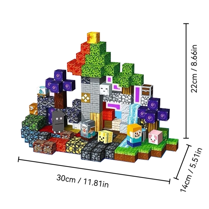STEM Lernen Magnetische Fliesen Gebäude Spielzeug Architektur Modelle DIY Kreative Ziegel Kinder Geschenk Schreibtisch Ornament