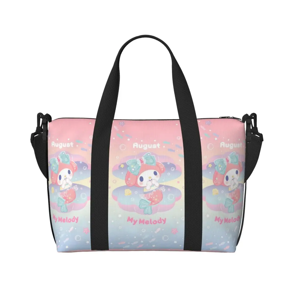 

Custom Melody Cartoon Movie Grocery Shopping Tote Bags Women Large Capacity Fashion Film Gym Beach Travel Bags