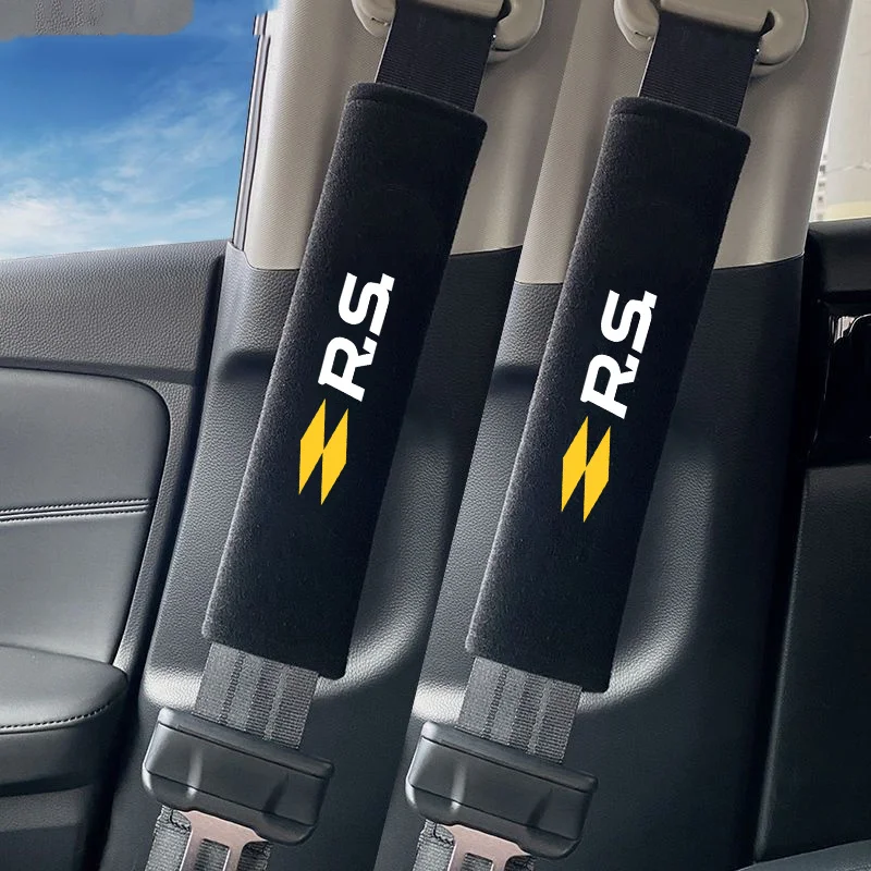For Renault RS Logan Clio Megane 2 3 4 Captur Twingo Duster Car Seat Belt Cushion Safety Belt Shoulder Protector Pad Accessories - view 3
